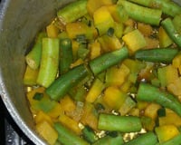 Refogado de quiabo com abóbora