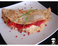 Crepe de tomate seco