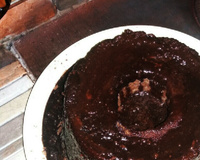 Cobertura de bolo simples de chocolate