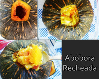 Abóbora recheada vegana