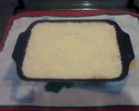 Bolo de batata com recheio de frango