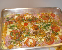 Pizza de massa de abobrinha