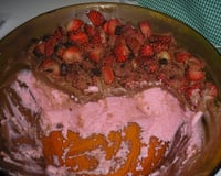 Mousse de morango com chocolate