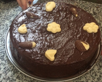 Bolo mousse de chocolate com morango