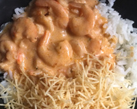 Camarão com requeijão