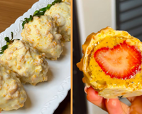 Bombom de morango cravejado com brigadeiro de maracujá: a sobremesa viral ganha uma versão ainda mais gostosa e crocante