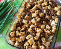 Nhoque de batata com molho bolonhesa (massa leve)