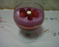 Gelatina com creme de coco