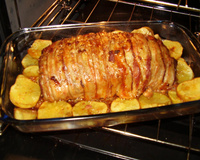 Lombo assado com batata doce