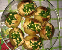 Batata recheada de micro-ondas