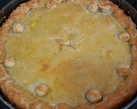Torta de camarão com requeijão (tipo empadão)