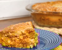 Torta de frango de liquidificador deliciosa e fácil