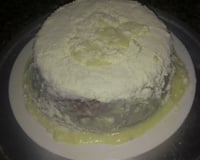 Bolo vulcão de leite ninho