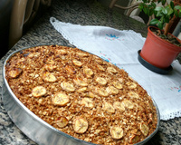 Bolo de banana com aveia