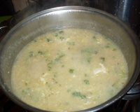 Sopa de fubá com ovos