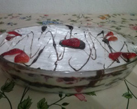 Pavê com morangos e chocolate