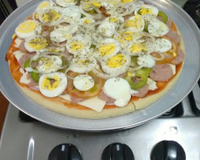 Pizza portuguesa de frigideira light