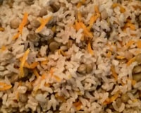 Arroz integral com lentilhas
