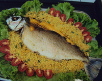 Peixe de forno recheado
