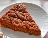 Quibe de forno recheado com mussarela e presunto