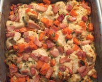 Peito de frango com creme de cebola