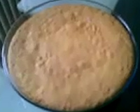 Bolo de fubá, linhaça, queijo e canela