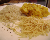 Frango ao molho de abóbora cabocha e requeijão