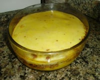 Bolo de batata com carne e queijo