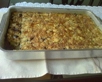 Cuca de banana com maçã