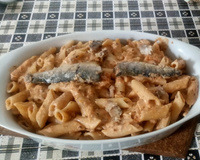 Macarrão com sardinha ou macarrão preguiçoso