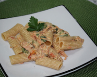 Rigatoni com legumes