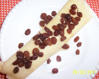 Panquecas ao creme e passas ao rum