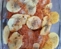 Coxa e Sobrecoxa de Frango ao Forno com Limão e Batata