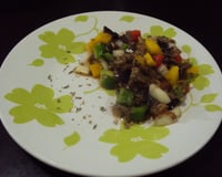 Antepasto delicioso de berinjela