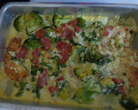 Filé de frango com couve flor ao forno