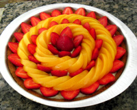 Torta gelada de pêssego