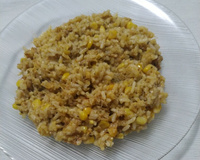 Risoto de frango com molho branco