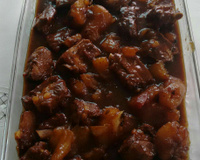 Costelinha de porco com mandioca