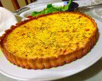 Quiche de alho poró com bacon