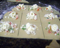 Trouxinhas de ricota com catupiry