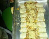 Panquecas à bolonhesa