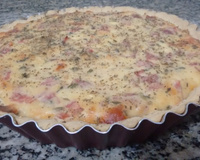 Quiche de queijo e presunto