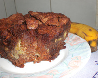 Torta de banana com chocolate