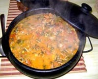 Moqueca de Sururu com farofa de alho