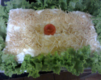 Torta fria de atum natalina