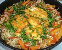 Filé de Mapará com Broto de feijão