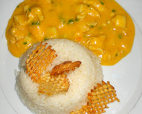 Frango ao molho de abóbora cabocha e requeijão