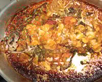 Corvina ao forno ao molho de camarão