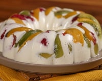 Pudim de salada de frutas 