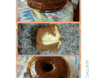 Bolo mesclado de chocolate